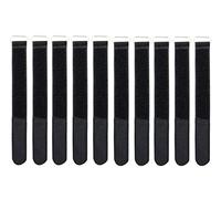 Infitronic INPKB4040BLK INPKB4040BLK-10 x Cable Ties with Metal Eyelet Velcro/Fleece on Different Sides (40 x 400 mm Black)