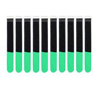 Infitronic INPKB4040GRN INPKB4040GRN-10 x Cable Ties with Metal Eyelet Velcro/Fleece on Different Sides (40 x 400 mm Green)