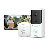 INFIYA Video Doorbell Camera Wireless, 2K Smart Doorbell with Indoor Chime, Battery Outdoor Security Doorbell Camera, 2-Way Audio, PIR Detection, Real-time Alert, IP65, Night Vision, Cloud Storage, M1