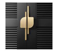 INFJMH 1 Pair Modern Cabinet Handles Stylish Kitchen Drawer Pulls Zinc Alloy Furniture Hardware for Cupboard Closet Bathroom Cabinets(Gold,S)