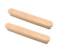 INFJMH 2 Pack Natural Wooden Drawer Pulls Classic Antique Cabinet Knob Handles for Furniture, Kitchen, Dresser, Wardrobe, Door, Office(Beech Color,160mm)