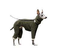 INFJMH Clothes Soft Fleece Italian Greyhound Clothes Onesie Turtleneck Warm Whippet Dog Jumper Pyjamas Four-Legged Pet Jumpsuit for Afghan Hound boy girl(Grn,M)
