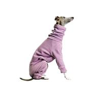 INFJMH Clothes Soft Fleece Turtleneck Whippet Pajamas Winter Warm Long Sleeve Italian Greyhound Clothes Full Body Bedlington Dog Jumpsuit Onesie boy girl(M)