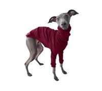 INFJMH Clothes Solid Color Turtleneck Italian Greyhound Clothes High-Neck Ribbed Two-Legged Whippet Jumpsuit Comfortable Pet Dog Onesie Apparel boy girl(Rot,3XL)