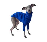 INFJMH Clothes Solid Color Turtleneck Italian Greyhound Clothes High-Neck Ribbed Two-Legged Whippet Jumpsuit Comfortable Pet Dog Onesie Apparel boy girl(Blu,X-Large)
