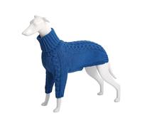 INFJMH Clothes Winter Turtleneck Italian Greyhound Knitted Sweater Solid Color Whippet Dog Clothes 2 Legs Long Sleeve Pet Bellington Warm Jumpsuit boy girl(Blu,3XL)