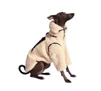 INFJMH Clothes Winter Whippet Dog Coat Sherpa Fleece Italian Greyhound Double-Sided Clothes Turtleneck Bedlington Terrier Pet Warm Onesie Sweater boy girl(Small)