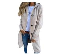 INFJMH Women's Long Cardigan Jacket Fall Winter Button Up Open Front Sweater Oversized Knit Outerwear Coat