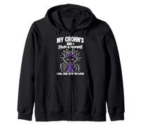 Inflammatory bowel IBD Crohn's Disease Warrior Zip Hoodie