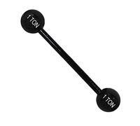INFLATABLE 120CM LONG CIRCUS STRONGMAN BARBELL / DUMBBELL FANCY DRESS PARTY COSTUME PROP WITH 1 TON WRITING - GREAT FOR STRONG MAN WEIGHTLIFTER FANCY DRESS - 120CM BLOW UP ACCESSORY - PACK OF 1