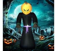 HOMCOM Inflatable 2.1m Pumpkin Man, W/LED lights