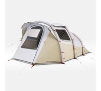 4 Man Air Inflatable Blackout Tent Quechua Beige One Size