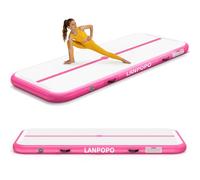 Inflatable Air Gymnastics Track Tumbling Mat Pink 2M/3M/4M/5M Training Mat for Home Gym Kids Tumble Training Pilates Yoga Cheerleading Dance Water Fun