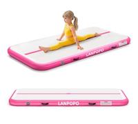 Inflatable Air Gymnastics Track Tumbling Mat Pink 2M/3M/4M/5M Training Mat for Home Gym Kids Tumble Training Pilates Yoga Cheerleading Dance Water Fun