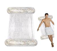 Inflatable Air Mattress Pool Water Hammock Inflatable Pool Float Hammock with Net Floating Pool Lounger Float Water Hammock Lounge for Beaches, Lakes and Rivers 130 x 70 cm