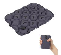 Inflatable Air Seat Cushion with Nanogrip Technology, Portable Travel Pressure Relief Pad for Office Chair, Camping, Long Flights, Anti-Slip Lightweight Design (Dark Grey)