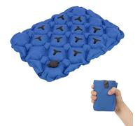 Inflatable Air Seat Cushion with Nanogrip Technology, Portable Travel Pressure Relief Pad for Office Chair, Camping, Long Flights, Anti-Slip Lightweight Design (Blue)