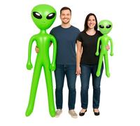 Inflatable Alien - Blow Up Alien Prop for Fancy Dress, Space Party, Halloween or Birthday Decor - Giant or Mini UFO Alien Toy for Sci-Fi Theme Events(170cm and 64cm) (170cm + 64cm Inflatable alien)