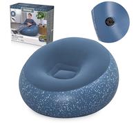 Inflatable armchair, inflatable pouf, seating mattress, 112x112 cm