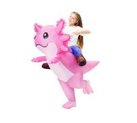 Inflatable Axolotl Costume for Adult Men Women Halloween Costumes Kid Blow Up Costume Ride on Axolotl Costumes for Kids Cosplay Party (Kids)