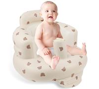 Inflatable Baby Seat,100% PVC Baby Inflatable Chair for Babies 6-36 Months and Up Summer Seat,Built in Air Pump Fulls in 5 Minutes for Family Outings,Picnics, Parties(Bear)