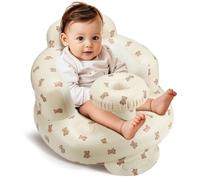 Inflatable Baby Seat for 3-36 Months, Back Support, Built-in Air Pump, Learning to Sit, Blow Up Floor Seat with Tray