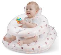 Inflatable Baby Seat for Babies 3-36 Months, Aloxina Sit Me Up Floor Chair with Built-in Air Pump, Extra-Wide Base & Anti-Tip Support, Infant Chair for Sitting & Feeding - Bear