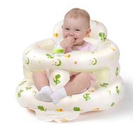 Inflatable Baby Seat for Babies 3-36 Months, Aloxina Sit Me Up Floor Chair with Built-in Air Pump, Infant Support Seat for Sitting & Learning to Sit, Full Border Design (Dinosaur)