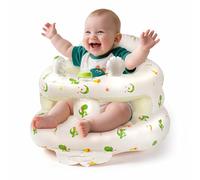 Inflatable Baby Seat for Babies 3-36 Months, Sit Me Up Floor Chair with Built-in Air Pump, Squeaky Dinosaur Ears & Full Support Design, Infant Chair for Sitting & Feeding - Dinosaur