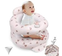Inflatable Baby Seat for Babies 3 Months & Up, Upgrade Full Enclosure Inflatable Baby Chair, Toddler Baby Seat with Built in Air Pump, Water Can be Added to Increase Weight, Fall Prevention (Color#01)