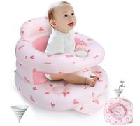 Inflatable Baby Seat for Babies 3 Months & Up, Upgrade Full Enclosure Inflatable Baby Chair, Toddler Baby Seat with Built in Air Pump, Water Can be Added to Increase Weight, Fall Prevention (Color#03)