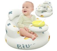 Inflatable Baby Seat for Baby 3-36 Months, Waterproof Inflatable Chair with Tray, Blow up Chair with Air Pumps, Sitting Support for Sitting Up, Shower, Gifts.