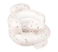 Inflatable Baby Seat with Tray, Fully Supportive Infant Floor Seat, Baby Chairs for Entertaining and Bathing, Built in Air Pump Blow Up, Learning Sit-Up Seat for Infants 3 Months & Up (Olive)