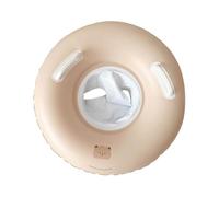 Inflatable Baby Swim Ring with Seat and Handles for Toddlers 2-8 Years Outdoor Swimming Pool Float Training Aid and Comfortable Design (Khaki, 20x20x3CM)