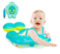 Inflatable Baby Swimming Float 0-6 Months Baby Pool Float 6-12 Months Infant Toddler Swimming Float Newborn Baby Swim Float Swimming Ring for Baby 6-12-36 (Blue, S (3-12 Months))