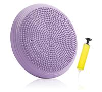 Inflatable Balance Cushion, Exercise Balance Stability Disc, Training Inflatable Stability Balance Board with Pump, Balance Wobble Cushion, Non-slip Core Balance Disc Trainer, for Yoga (Purple)
