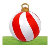 Inflatable Ball | 24Inches Giant Inflatable Ornaments | Props Red and White Festive Decorations for Party Winter Porch Garden Indoor Yard Outside Party Festival