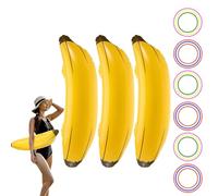 Inflatable Banana Ring Launch Set - The Flammable Ring Launch Game | Portable Banana Beach Toy, Fun Pool Decoration, Party Fun