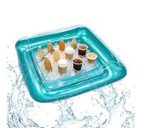 Inflatable Bar Portable Square Floating Tray with Drain Plug
