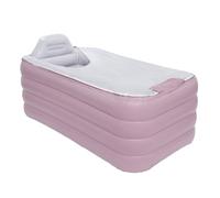 Inflatable Bath 50W PVC Foldable Spa Bathtub for Adult with Electric Air Pump Blow up Baths for Adults 100kg with 2 Inflation Nozzles and Drain Hose