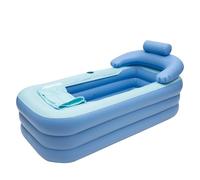 Inflatable Bathtub Adult Foldable Inflatable Bathtub Portable 160 cm Camping Travel Blue