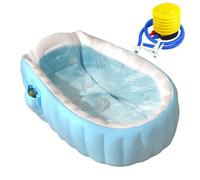 Inflatable Bathtub Baby, Blow up Tub for Baby with Foot Pump, Foldable Shower Basin Nursery Care Must Have for Home Hotel Outdoor Trip Bathroom Vacation