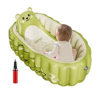 Inflatable Bathtub Baby - Cartoon Inflatable Bath for Babies | Folding Bowl Non-Slip Seat Swimming Pool Children Bathing Home Travel Camping Holiday Bathroom