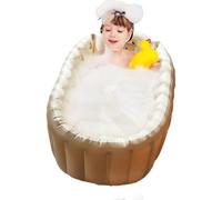 Inflatable Bathtub Bathtub Kids: Foldable Bath Pool with Backrest for | Baby Shower Basin for Travel, Lightweight Mini Bathtub for Newborns, Indoor Outdoor Use Li