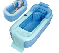 Inflatable Bathtub, , Foldable Bathtub for Indoor and Outdoor Use, Portable Folding Tub, for Men, Sons, Women, Daughters, Teenagers, Husband, Family, Teenagers