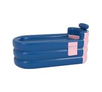 Inflatable Bathtub for Adults | Foldable Bath Bucket for Indoor and Outdoor | Portable Bathtub with Headrest, Lumbar Support, Ice Cubes and Side Storage for Relaxing Moments