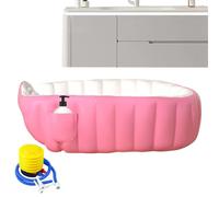 Inflatable Bathtub for Baby - Portable Baby Tub with Foot Pump,Portable Non-Slip Nursery Care Shower Basin for 2+ Years Old Kids Son Daughter