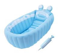 Inflatable Bathtub for Toddler | Kids Thick Foldable Shower Basin - Non Slip Travel Bathtub Collapsible Kids Thick Foldable Shower Basin