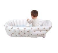 Inflatable Bathtub, Portable Baby Bath, Foldable Bath Seat, Compact Toddler Pool, Travel-Friendly Tub for Sink Shower Water Play Swimming Outdoor Summer Beach Backyard Use, 35.43 x 21.65 inches