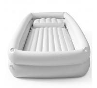 Inflatable Bathtub, Portable Hair Washing Station for Shower at Bedside, Comfortable Bath Tub Elderly Care, Home Use for Adults and Kids, White Blow up Bathtub
